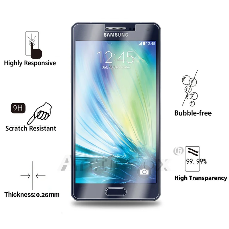 2 шт./лот закаленное Стекло для samsung GALAXY A5 (2015) A500 A5000 A500F Экран протектор Защитная