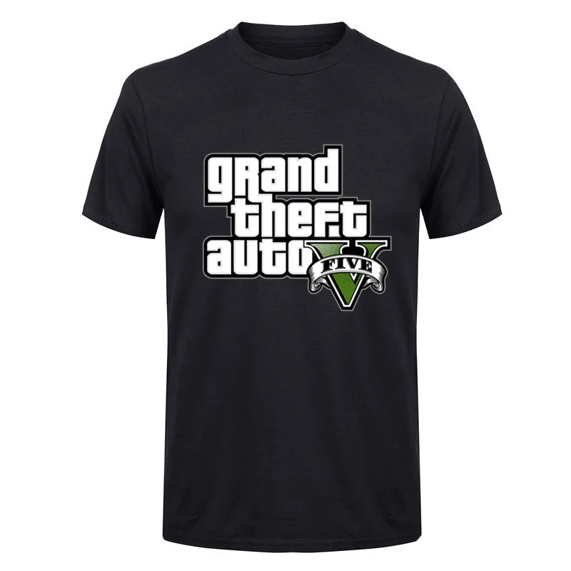 Новый летний стиль Хлопковая мужская одежда Grand Theft Auto 3D GTA 5 футболка с логотипом
