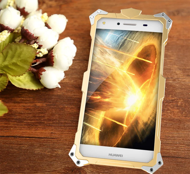 For Huawei P9 Lite G9 luxury aluminum frame phone case P9G9 PC Heavy Duty Phone Protect Cover Metal | Мобильные телефоны и