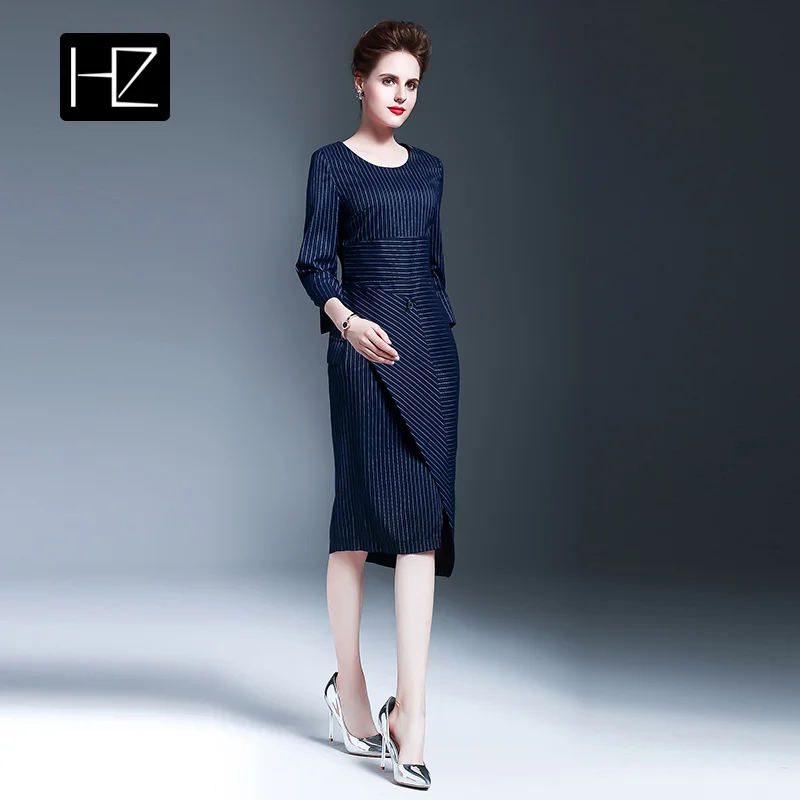 Женская осень платье весна 2016 женская мода тонкий средней длины нерегулярные