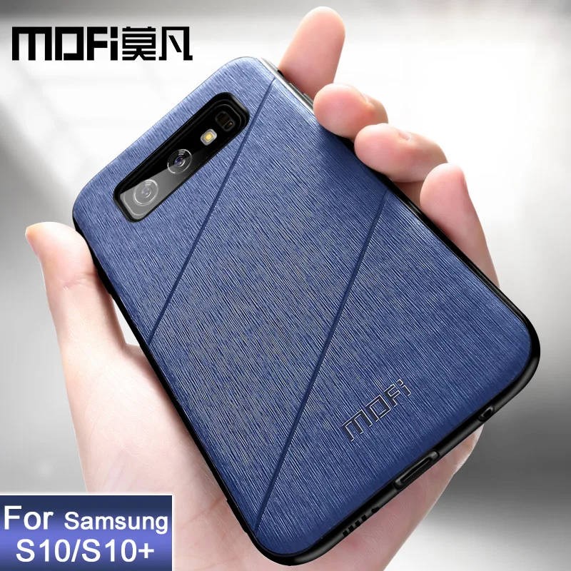 

MOFi original for galaxy s10 plus case s10e back cover hard anti-knock pu leather silicone case coque for samsung s10+ case