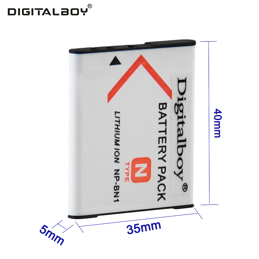Digitalboy Фирменная Новинка 2 шт. NP-BN1 np bn1 NPBN1 Перезаряжаемые Батареи для камеры Sony