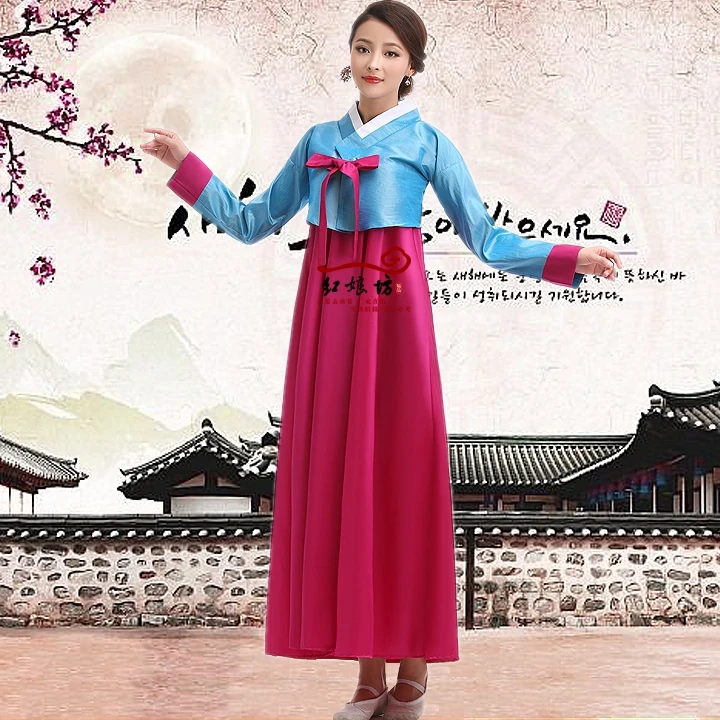 Традиционное корейское платье Традиционный корейский Костюм-ханбок женский