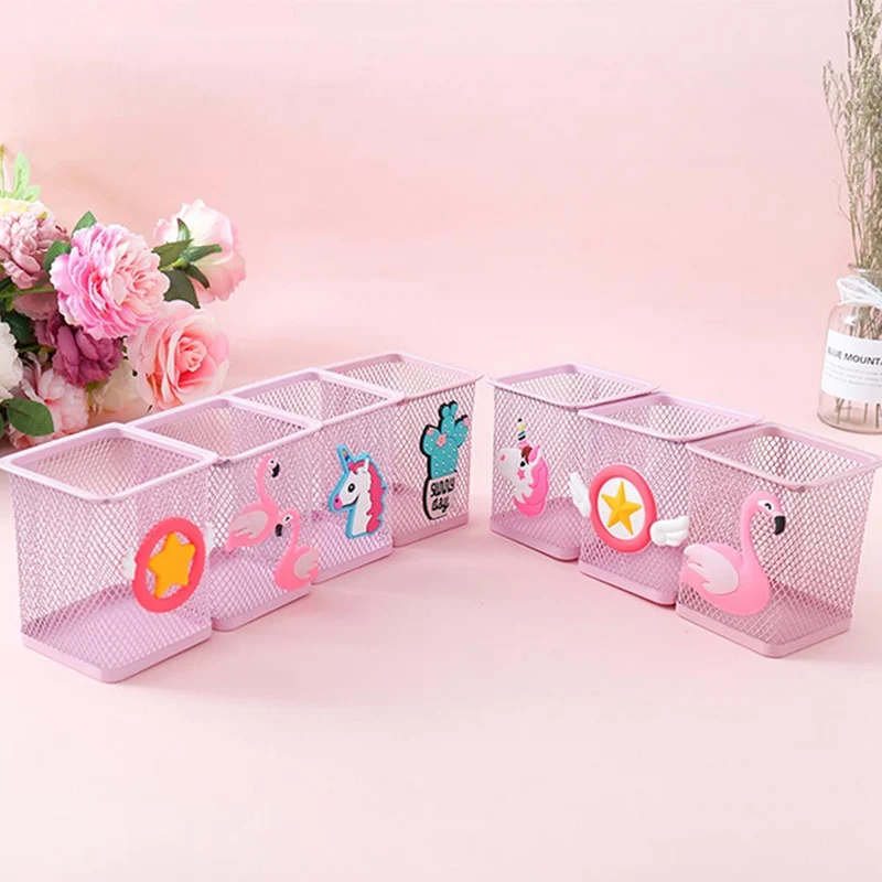 Новые творческие Kawaii розовый единорог С КАКТУСОМ и фламинго квадратная коробка