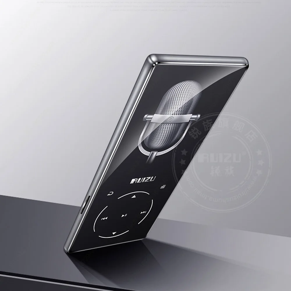 RUIZU D16 металлический Bluetooth MP3 плеер портативный аудио 8 Гб музыкальный со