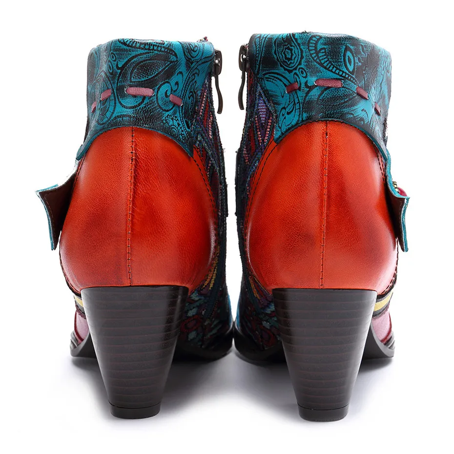 Женские ботильоны в этническом стиле женские полусапожки ручной работы из