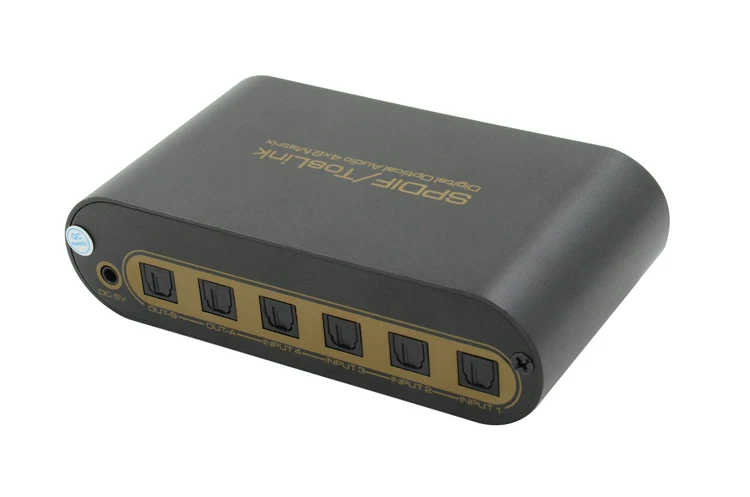 LINK-MI LM-FB402 SPDIF/Toslink Цифровой оптический аудио 4x2 матричный коммутатор 4 в 2 из сплиттер с пультом дистанционного управления
