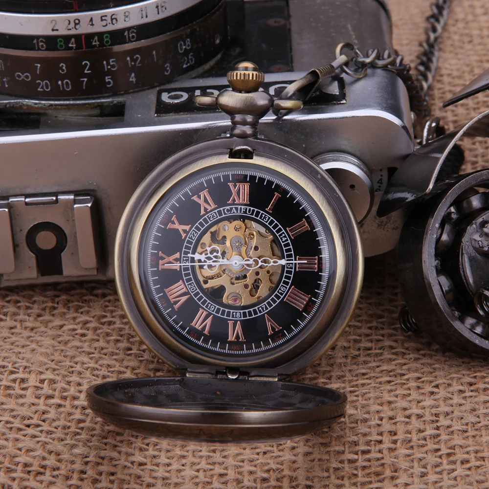 Forsining модный бренд Винтаж брелок карманные механические часы Для мужчин резные