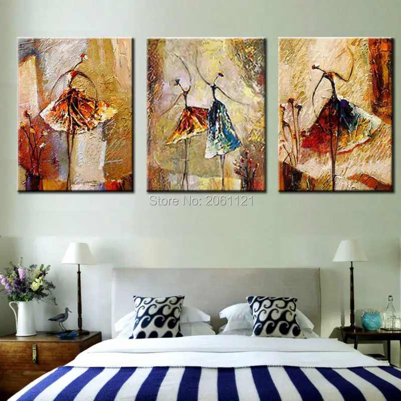 Ручная роспись современный abstarct картина маслом балетный танцор девушки холст