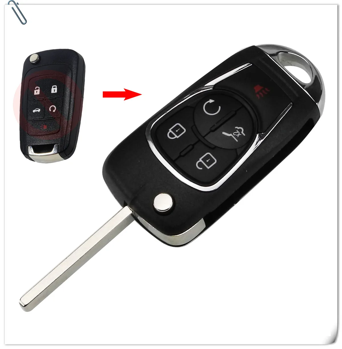 Jingyuqin корпус автомобильного ключа дистанционного управления для Opel Vauxhall Astra J Corsa E Insignia Zafira C для Chevrolet Aveo Cruze Buick HU100 чехол для ключей