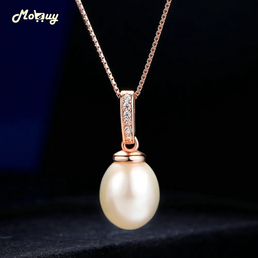Женская подвеска из серебра 925 пробы с натуральным пресноводным жемчугом|necklace
