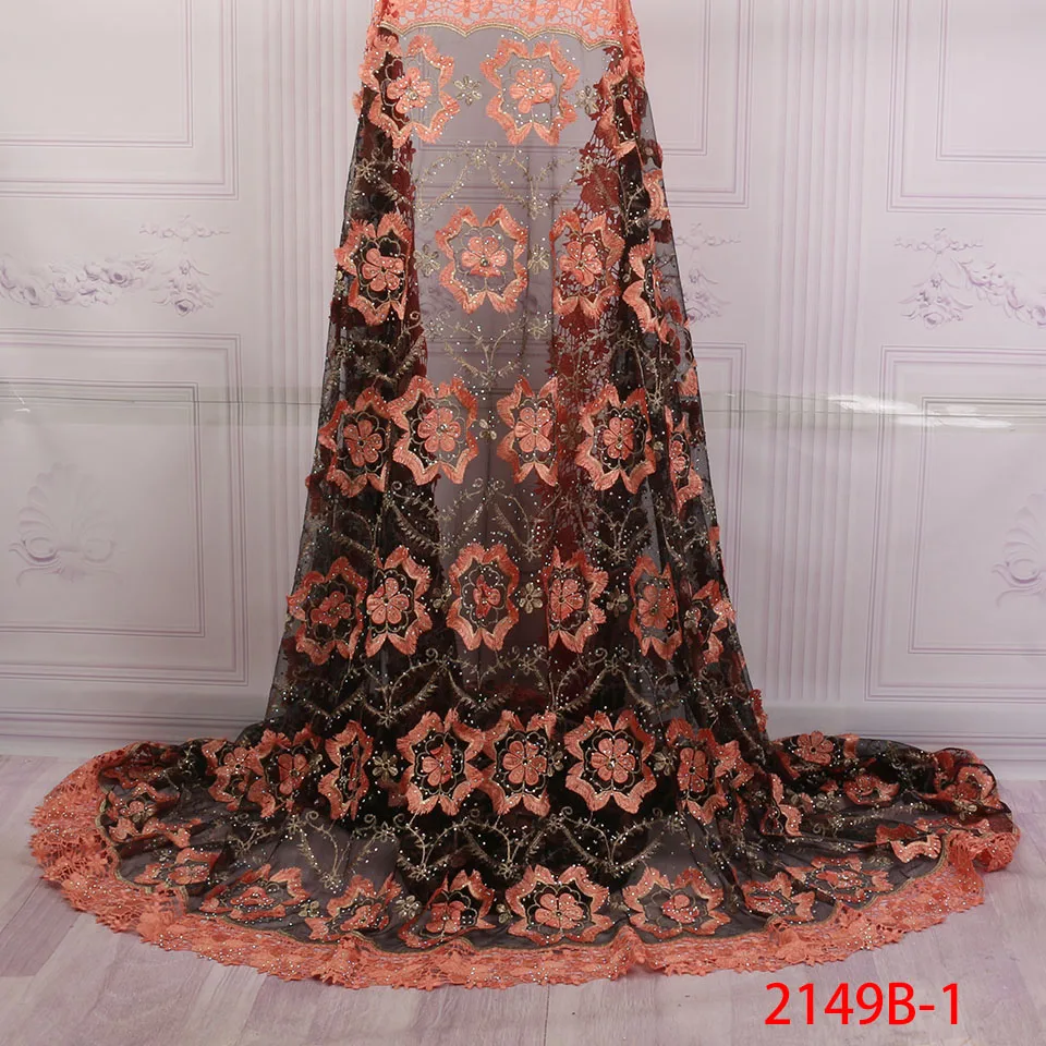 Последняя африканская кружевная ткань вышитая камнями французская Тюлевая 2019