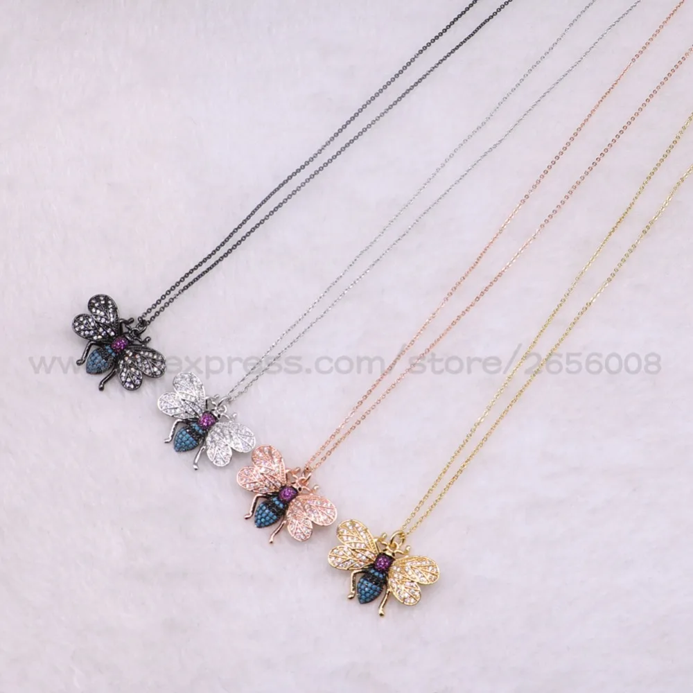 4 шт. модное высококачественное милое крошечное ожерелье с подвеской в виде жуков