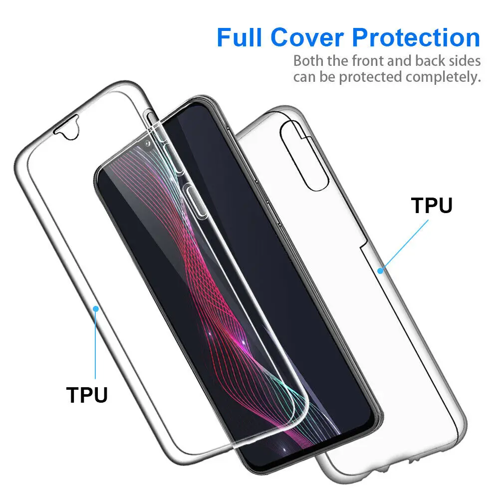 New 360 Full Body Case for Samsung Galaxy A50 Phone Cases Soft Silicone TPU Cover M10 M20 A10 A30 A40 Fundas |
