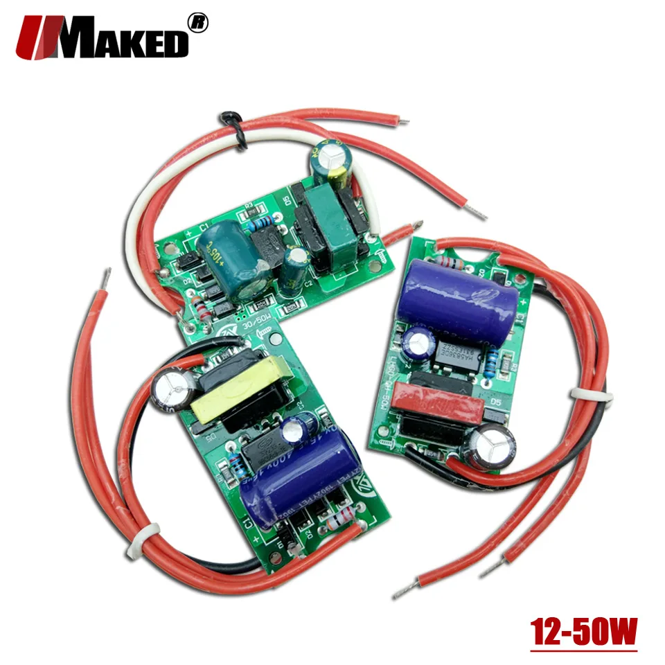 1 шт. UMAKED светодиодный драйвер 12-25 Вт 25-36 Вт 36-50 Вт 280ма SMD5730/2835 Светодиодный PCB Внутреннее освещение Трансформатор лампа светильник DIY аксессуары