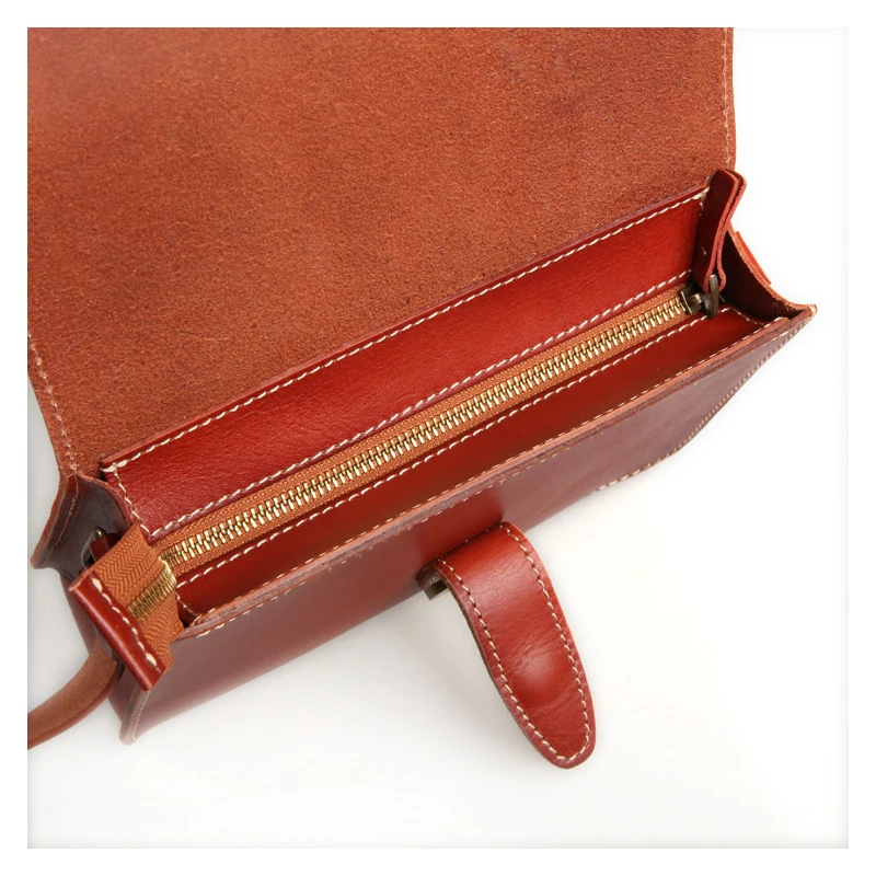 Женская сумка через плечо WOONAM маленькая из телячьей кожи с натуральным лицевым