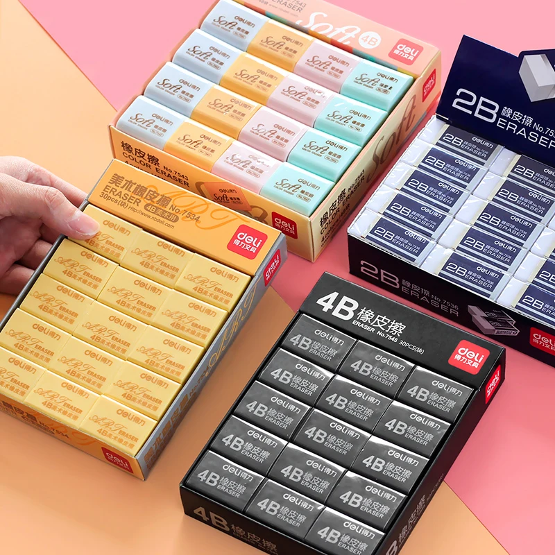 

DELI Kids Eraser 2B 4B Sketch Pencil Eraser Rubber Eraser Novelty Erasers