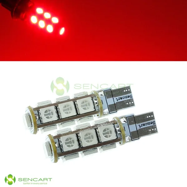 Sencart 10 шт. Автомобилей Лампы T10 194 168 W5W 13 LED SMD Супер Белого Света Габаритных Огней|car