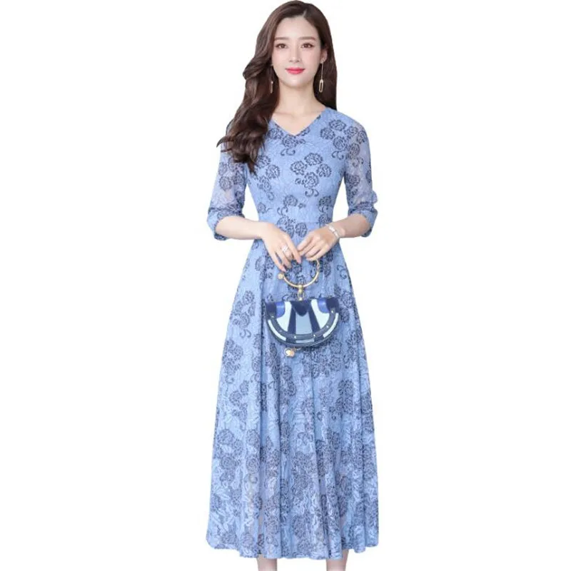 Женское летнее платье больших размеров длинное шифоновое с подсолнухами