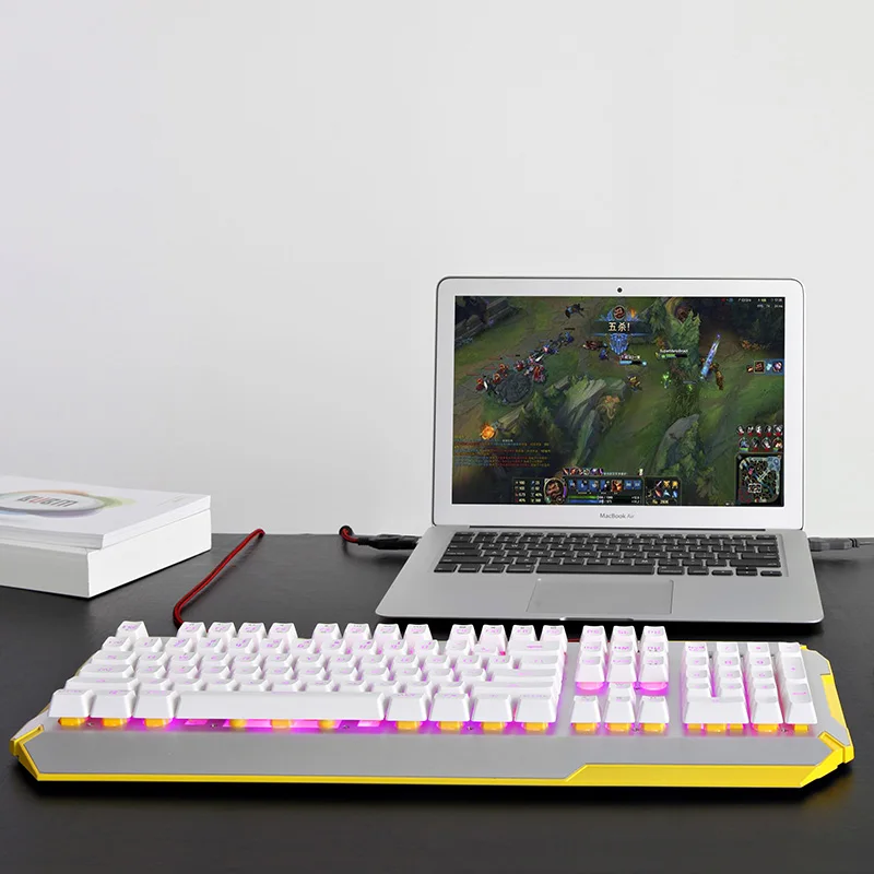 Клавиатуры английский Gaming Keyboard 104 клавиш клавиатура с подсветкой