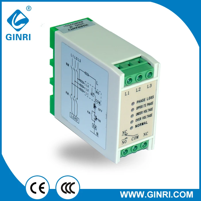Трехфазное электронное реле защиты от потери фазы GINRI JVR 220 В 380 в 440 460 480 Бесплатная