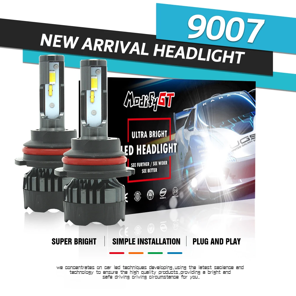 Modifygt 3 Изменение цвета 5 режимов H4 led H7 H8/H9/H11 H1 9005 9006 фара 3000K 4300K 6000K 50W 12V 24V