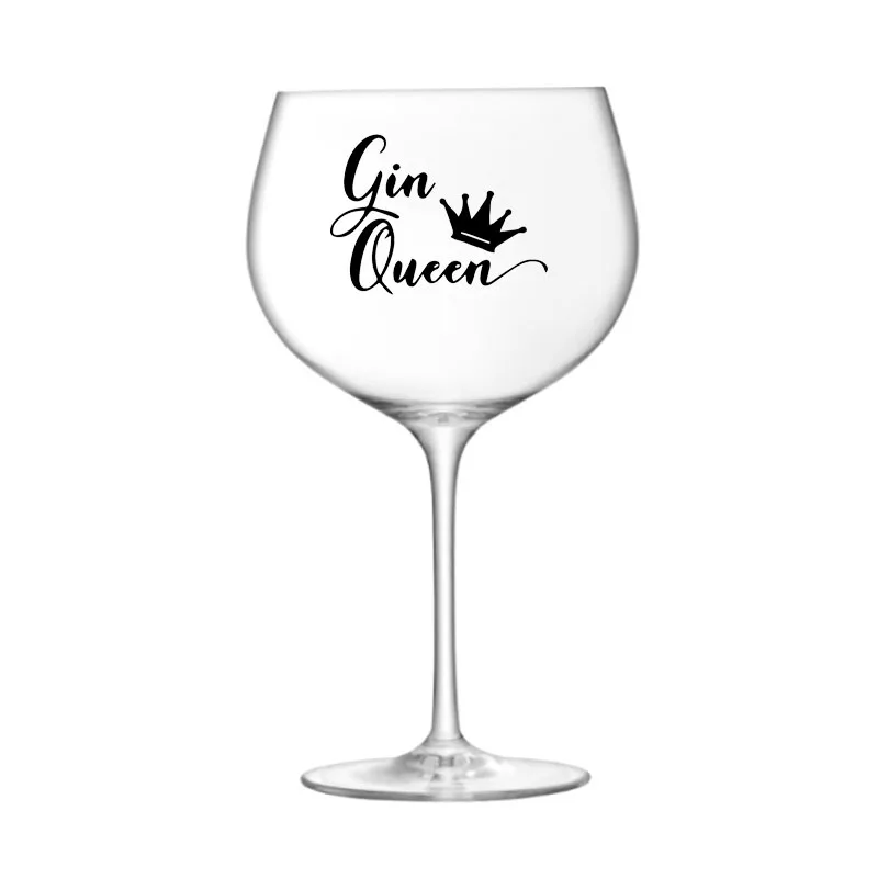 YOJA 6 5X4 7 см шт. Gin queen на день рождения для вечеринки вина стеклянная наклейка