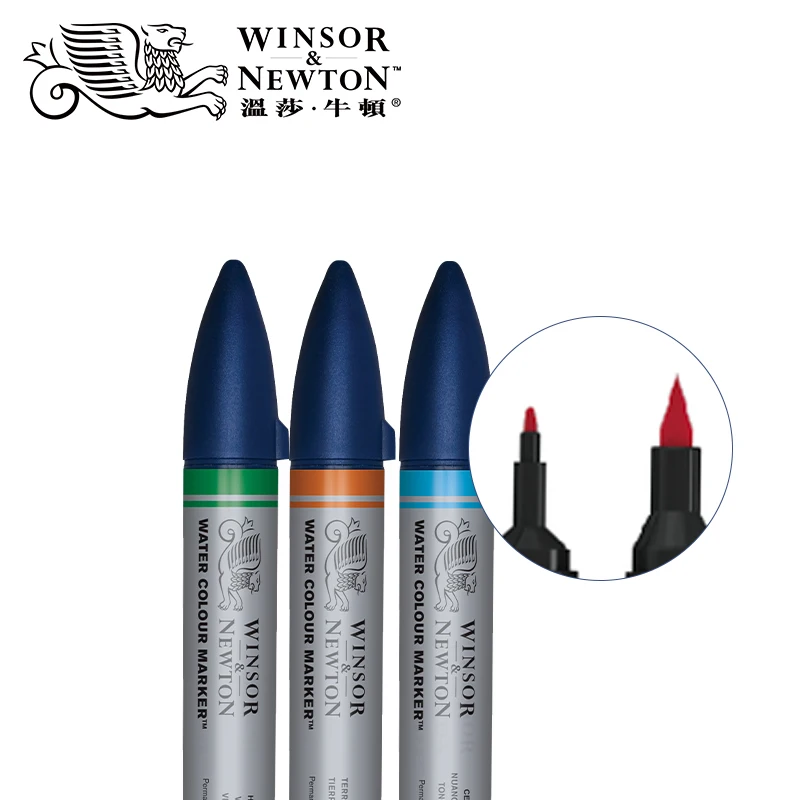 Маркеры для акварели Winsor &amp Newton Single Cotman ручки кистей с двойным наконечником 6 мм 36