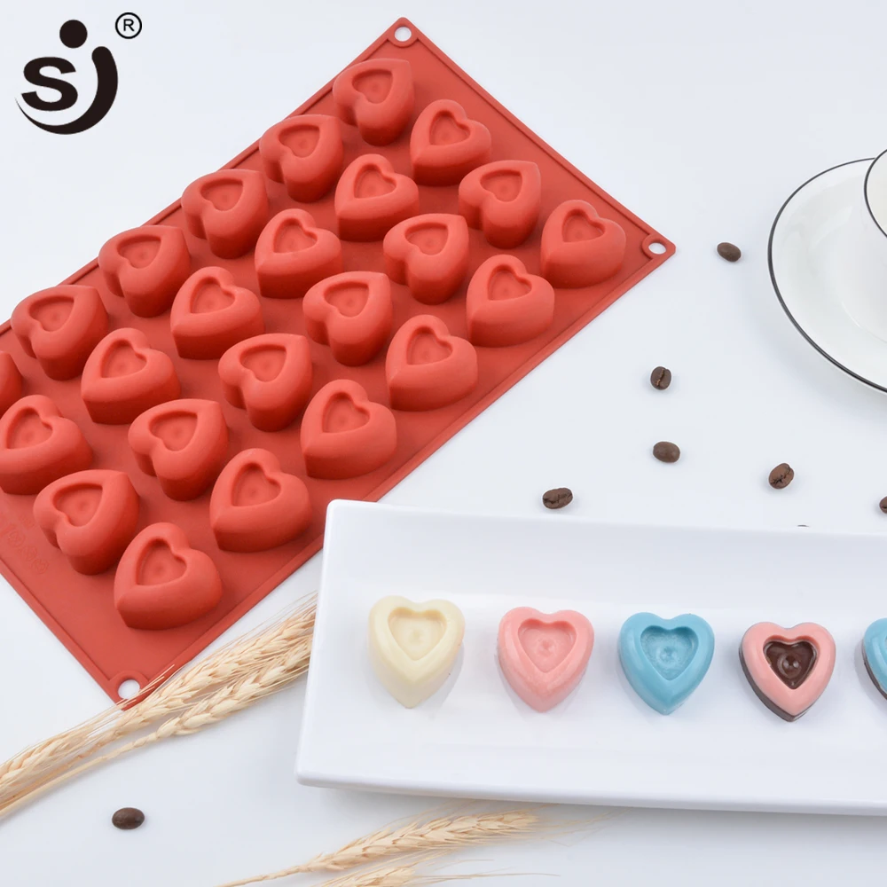 SJ Свадебные формы силиконовые шоколадные сердца для выпечки тортов 3d