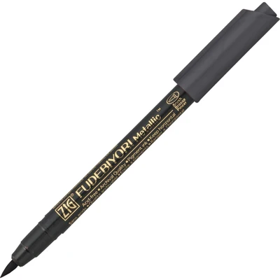 Metallic black 127 1 шт. Japan Kuretake 57 металлическая и базовая метка кисти ручка мягкий маркер fudebijori кисти для рисования принадлежности для рисования ручки для калиграфии - Цвет: Metallic black 127