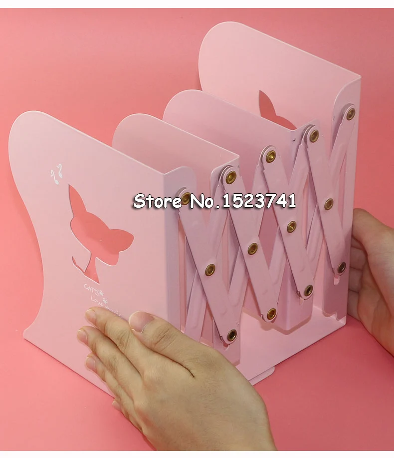 Simple modern Korean small fresh Retractable book stand creative extension-type bookshelf Space-saving foldable bookend | Канцтовары для