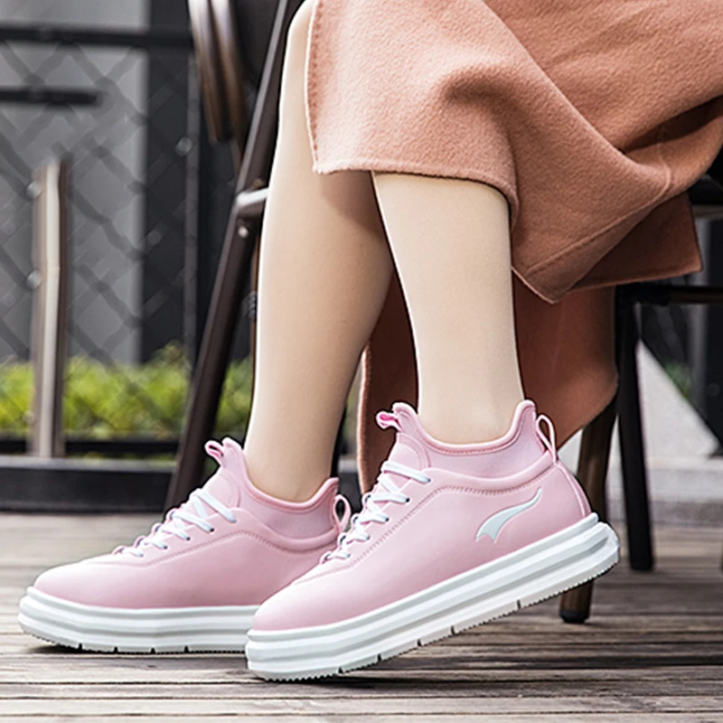 ONEMIX Women Shoes Platform Flats High Top Shoes Pu Leather Light Female Shoes for Outdoor Walking Sneakers White Casual Shoes