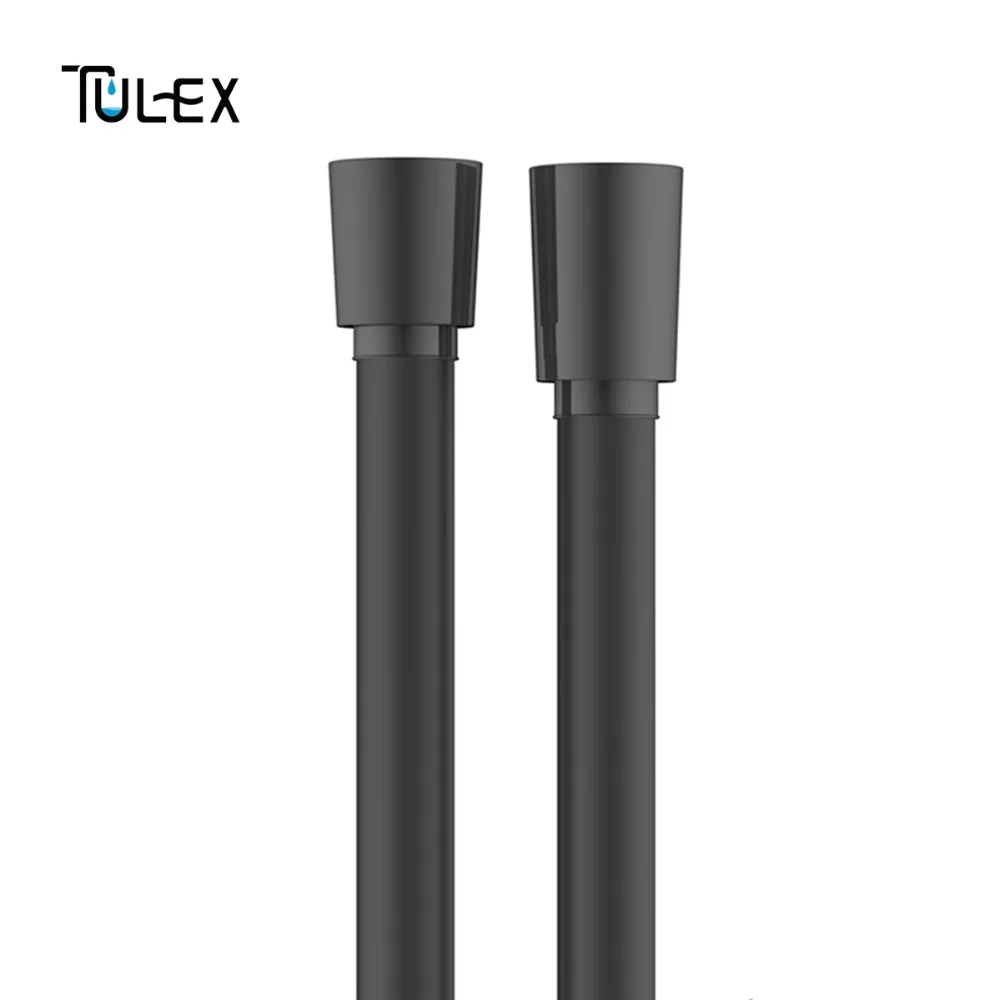 TULEX, черный шланг для душа из ПВХ, водопроводный шланг 1,5 м для ванной комнаты, ручной душевой шланг, аксессуар для труб, соединитель, высококачественные душевые шланги