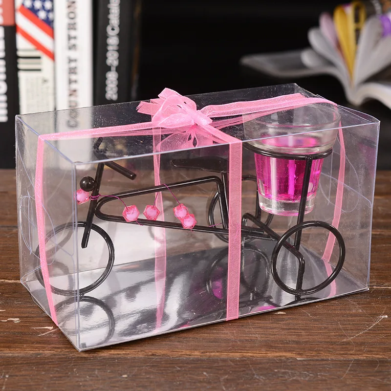 Декоративные восковые свечи металлический подсвечник велосипедная модель с