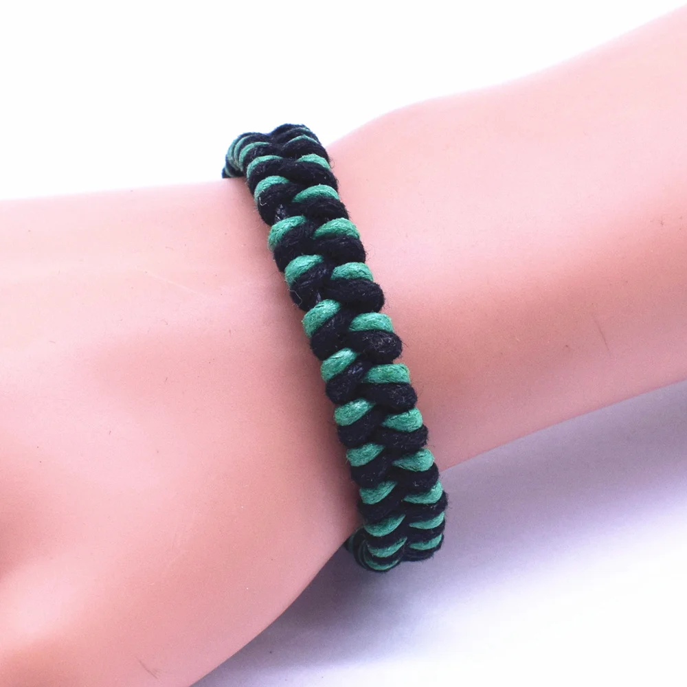 Fashion Sport Style Flag Color Adjustable Size Hand-woven Wax Rope Bracelet for Fans Friendship Men Women Jewelry | Украшения и