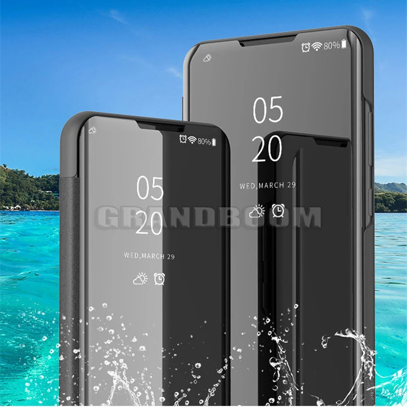 10 шт. прозрачный умный зеркальный чехол для huawei Honor 20 Pro 10 Lite Note 10 8A V20 Play откидной Кожаный противоударный чехол-подставка