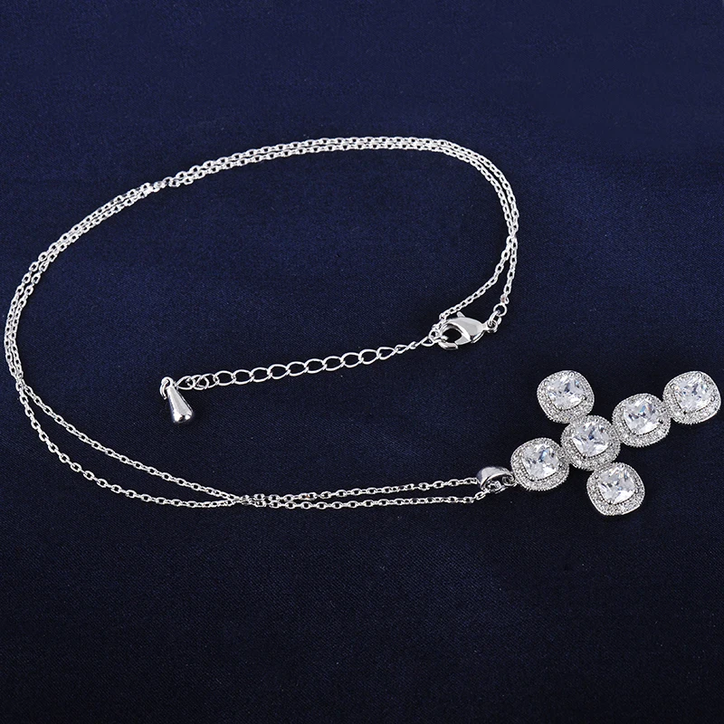 Квадратное чистое циркониевое 2016 новое модное ожерелье с кубическим цирконием