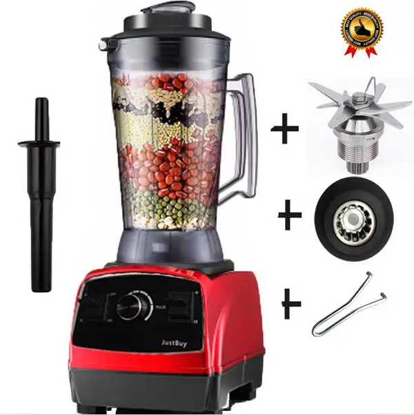 2800 Вт BPA бесплатно 3.3HP 4L Сверхмощный коммерческий блендер профессиональный мощный блендер миксер соковыжималка кухонный комбайн Япония лезвие - Цвет: red 3parts