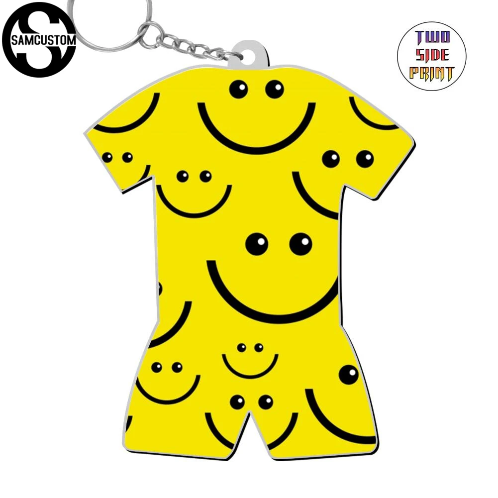 SAMCUSTOM Emoticons 3D printing World Cup Keychain pendant keychain gym lover jewelry women bag car key chain ring holder | Украшения и