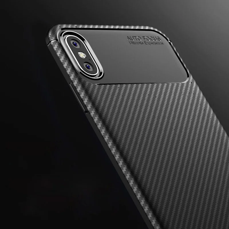 Роскошный чехол для телефона из углеродного волокна Huawei 8 S ударопрочный с полной