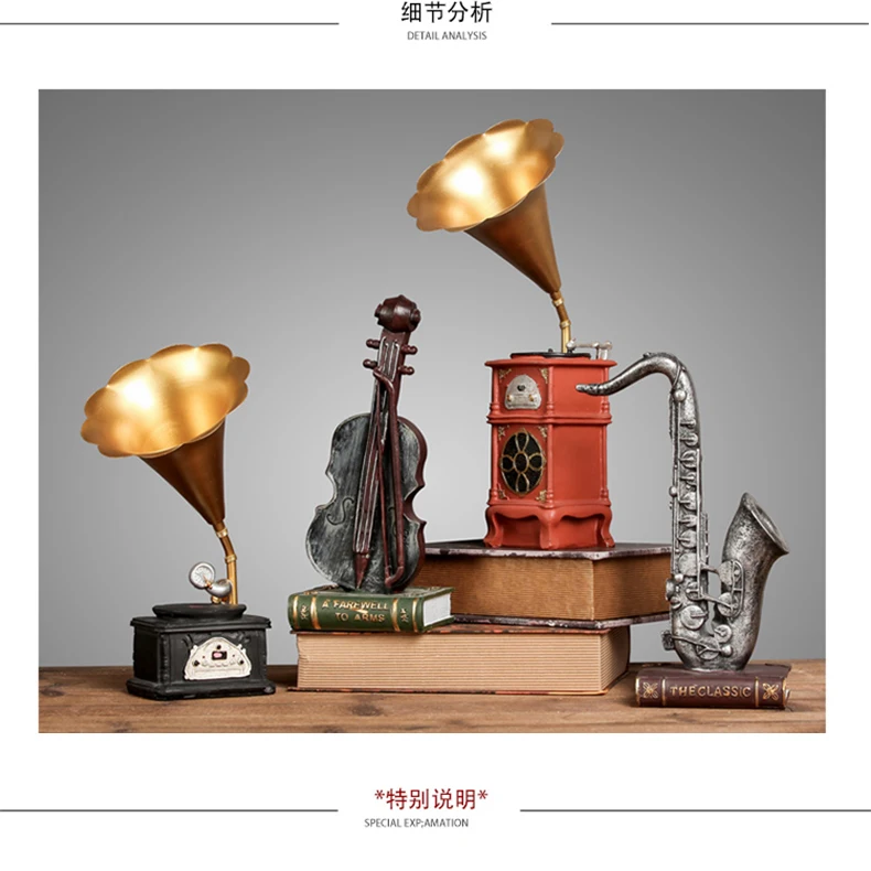 Abstract Sculpture Figurine Ornaments Sail Violin Coffee Machine Office Home Decoration Accessories Modern Decoration Craft