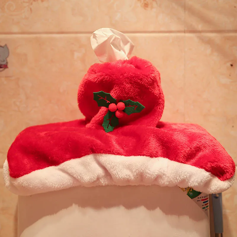 3 шт./компл. Модный чехол для сиденья унитаза рождественские украшения Санта