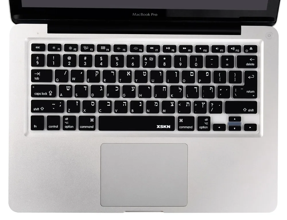 XSKN Иврит/Englsih силиконовый чехол для клавиатуры мягкий Израиль Apple MacBook Pro 13 15