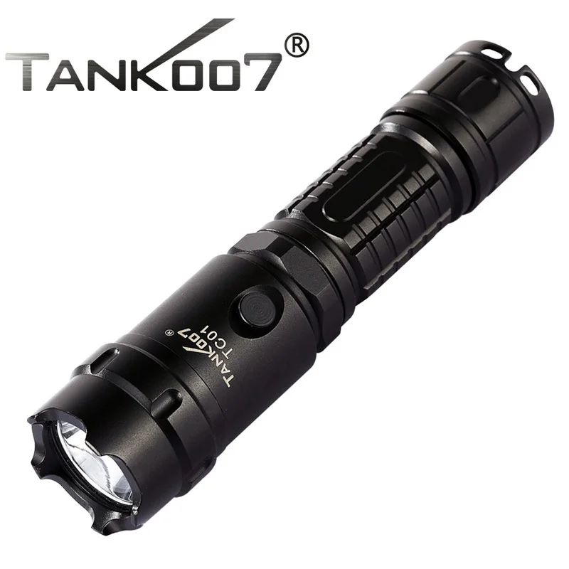 

2019 Tank007 TC01 Recargable Flashlight CREE XM-L U2 1000lm Led Flashlight by 1*18650 Battery for Hiking,Camping,Searching