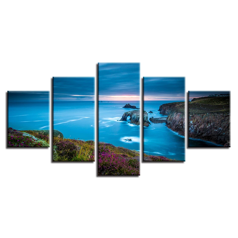 Настенная печать для гостиной картина HD художественное украшение 5 шт. скалы