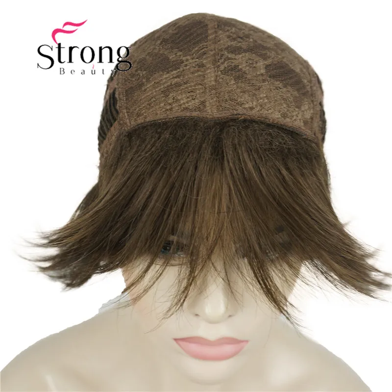 StrongBeauty короткий слоистый блондин Толстый Пушистый полный синтетический парик Тепло ОК
