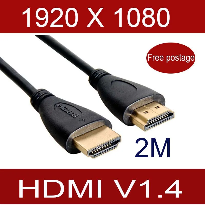 10 шт. Портативный 2 м HDMI V1.4 позолоченный Соединительный кабель 1080P 3D для HDTV DVD |