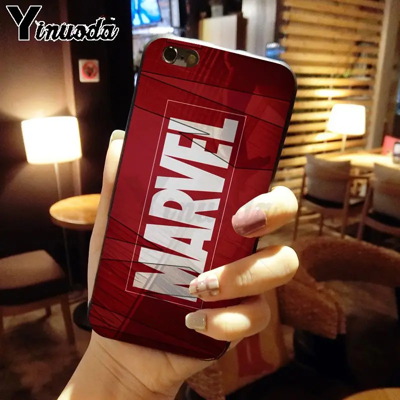 A6 Yinuoda marvel hero Человек-паук DIY Роскошный Высокий протектор на конце чехол для телефона для iphone X XS MAX 5 6S SE 7 8 plus XR мобильный чехол s - Цвет: A6