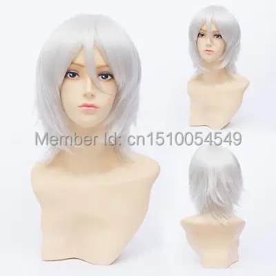 FREE SHIPPING^^^^^^New Arrival Universal MSN Short Straight Silver White Cosplay Party Wig |