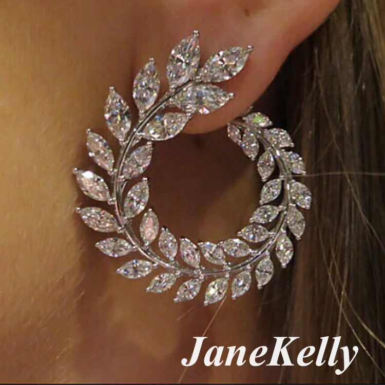 A317 чистым цирконием 2015 новые модные серьги с кубической огранки украшением в